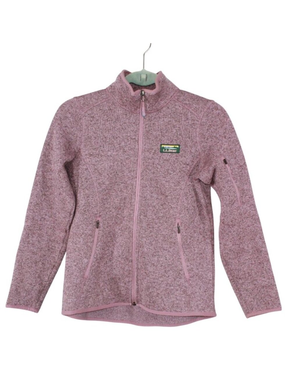 LL Bean Womens Sweater Fleece Full Zip Jacket Navy Everyday Casual Outdoor XS Pe